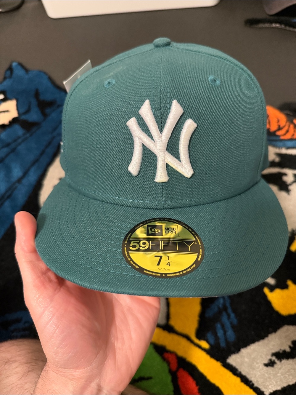 New Era Teal New York Yankees Fitted Cap with White Logo